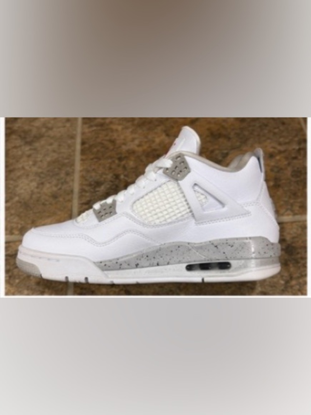 Nike AirJordan 4 Retro GS White Cement Sz 4Y Youth Sneakers GOAT Verified w/ Box - Picture 2 of 12